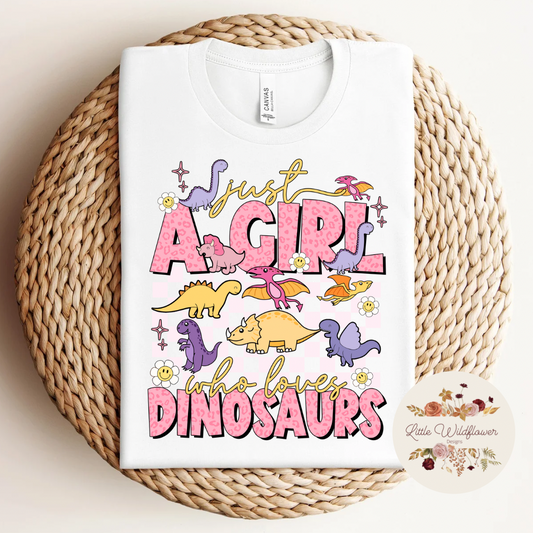 A girl who loves dinosaurs